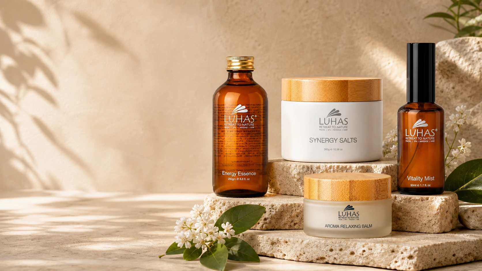 LUHAS ritual collection in warm botanical light